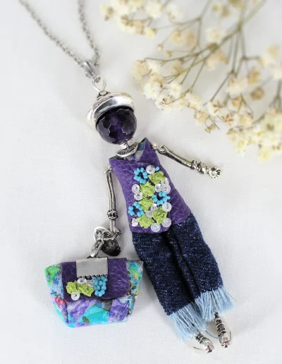 pendentif améthyste naturelle | bijou femme | Murmures d'une charmeuse