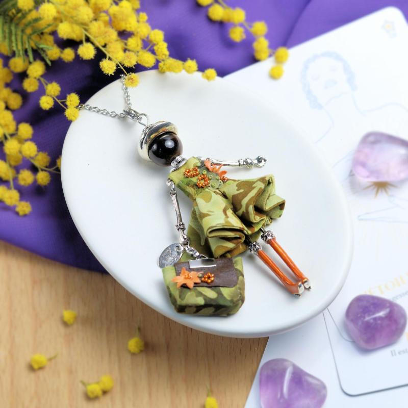 Pendentif talisman oeil de tigre pour la protection et l'ancrage - Murmures d'une Charmeuse