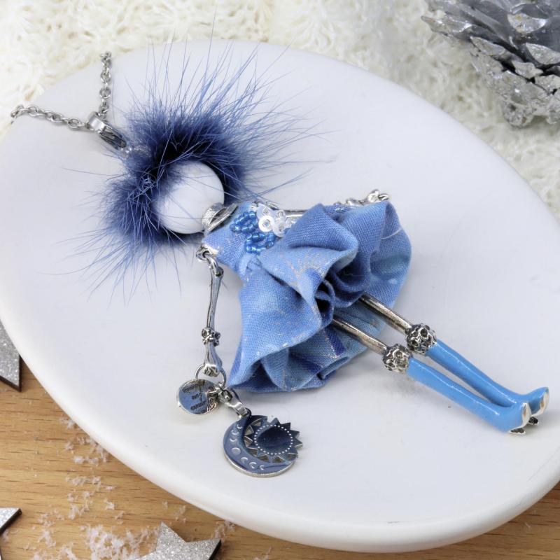 pendentif pierre blanche howlite femme fait main Céleste - Murmures d'une charmeuse