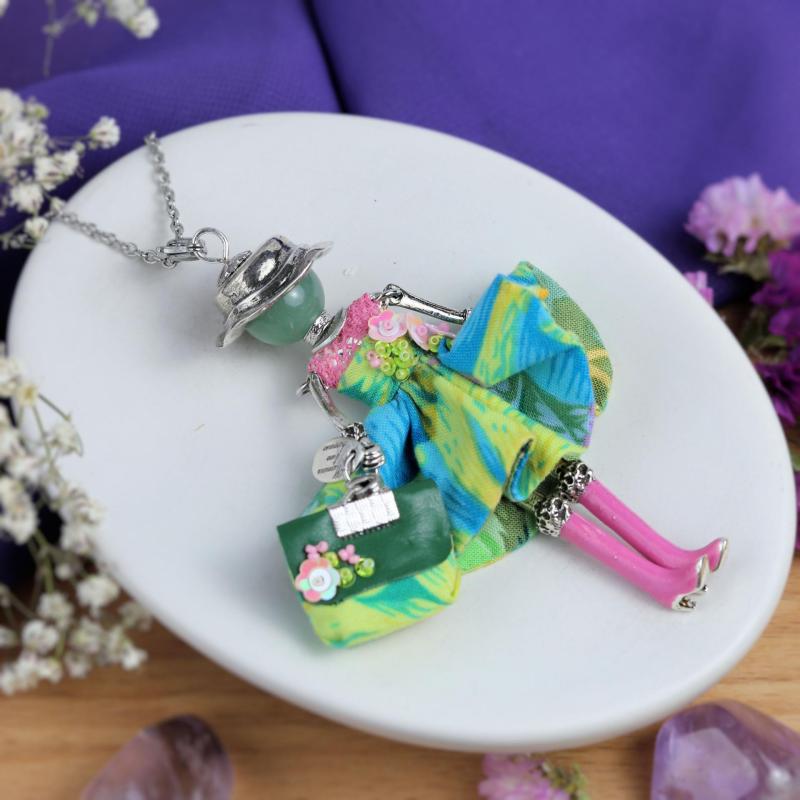 Bijou avec pierre naturelle en aventurine pour femme spirituelle-Murmures d'une charmeuse